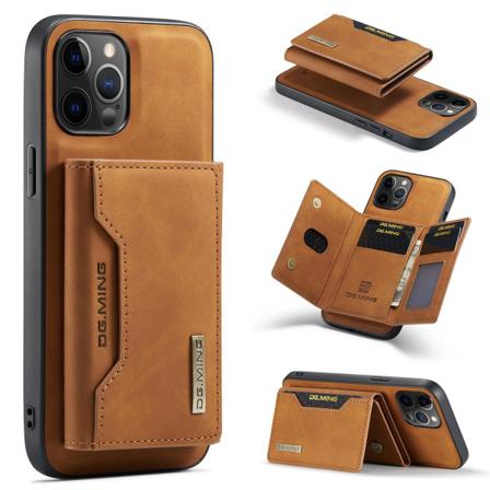 Läderfodral För Iphone11 Pro Max Ljusbrun Delad Korthållare
