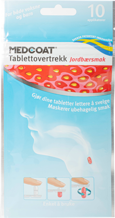 Medcoat tablettovertr jordbær