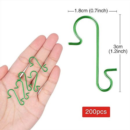 200 stycken julbollskrok, julprydnadskrokar S Sha