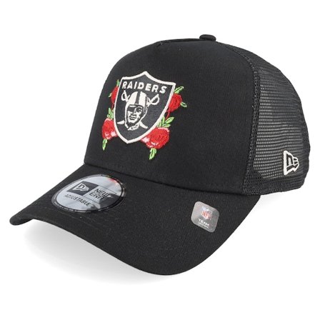 New Era - NFL Noir trucker Casquette - Hatstore Exclusive x Las Vegas Raiders Floral 9FORTY Black A-Frame Trucker @ Hatstore