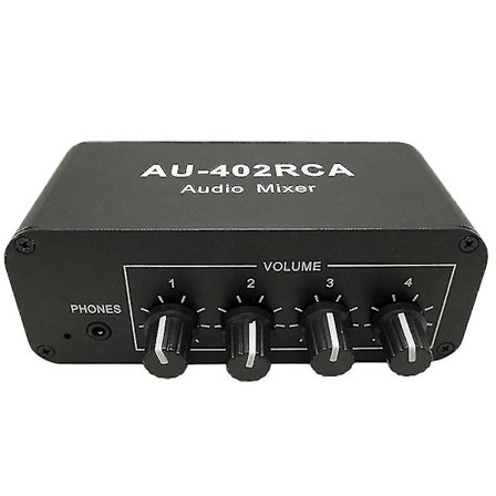 Multi-kilde Rca Mixer Stereo Audio Reverberator Audio Switch Switcher 4 Input 2 Output Driver Head