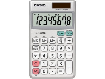 CASIO Miniräknare SL-305ECO - Lyreco - Kontorsmaskiner - Räknare - Miniräknare