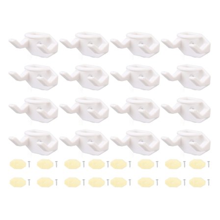 16 stk. Hattekroker Universal Baseball Caps Hattekrok Klistremerke Hattekrok Displaykroker for Vegg Hjem Hvit