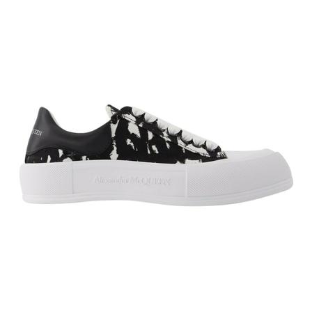 Alexander McQueen Deck Sneakers in Leather Sort, Herre, Størrelse: 40 EU