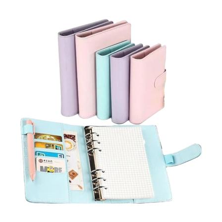 A6/A5 Ringpärm Lösbladsomslag Pärmomslag Anteckningsblock Omslag Notebook Omslag 2PCS Green