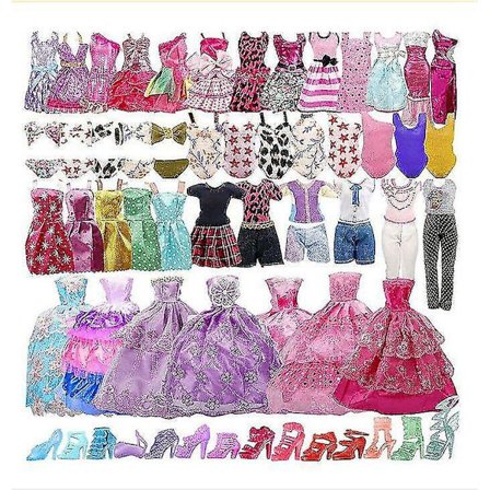 Klær til Barbie, 35 stk Barbie dukkeklær (FMY)