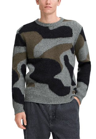 Casual Friday Cfesko Crew Neck Knit sweater Tröjor Herr Grå XL