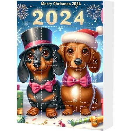 Ny 2024 Dachshund Julekalender