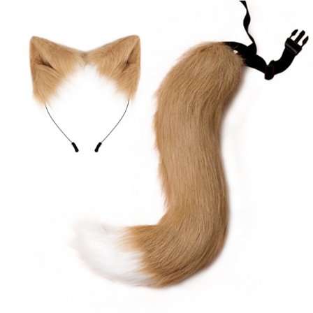 Wolf Fox Cat Plysch svansöron Prop Halloween Cosplay