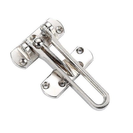 Sikkerhetslås for inngangsdør, sinklegering, lås for hjem, soverom, hotell, tyverisikring, sølv, med festeskruer, sølv, én stk