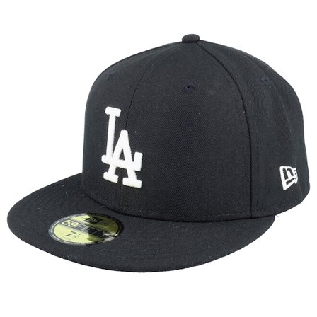 New Era - MLB Svart fitted Keps - Los Angeles Dodgers MLB Basic 59FIFTY Black Fitted @ Hatstore