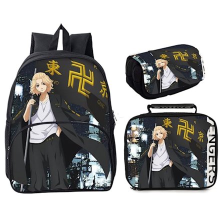 Tokyo Revengers Ryggsäck 3 delar 16 väska Style 9