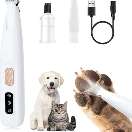 Pet Micro Precision Trimmer, 2024 Ny Oppgradering Hundepot-Trimmer med LED-Lys, Stille Dyrehårtrimmer, Vanntett Dyreklipper