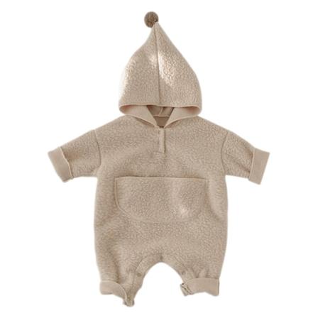 IC Lång plysch baby med huva, varm krypdräkt