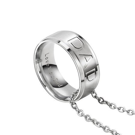 Mode Charm MAMMA PAPPA Ring hänge halsband snidade bokstäver presenter