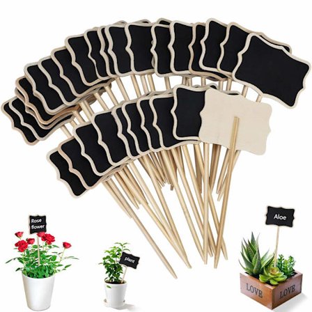 Puutarhamerkki 30 kpl T-tyyppiset vedenpitävät puiset kasvien merkit