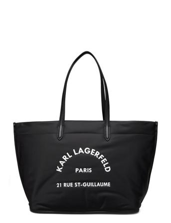 Rsg Nylon Md Tote Bags Totes Svart Karl Lagerfeld*Betinget Tilbud