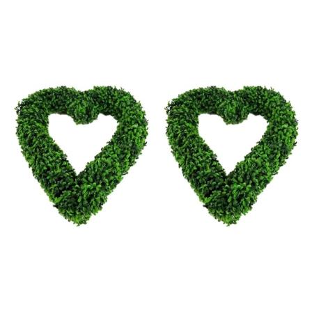 2x Haveprodukter Topiary Buxbom Hjerte Topiary Dørhængende Kærlighedsdekoration