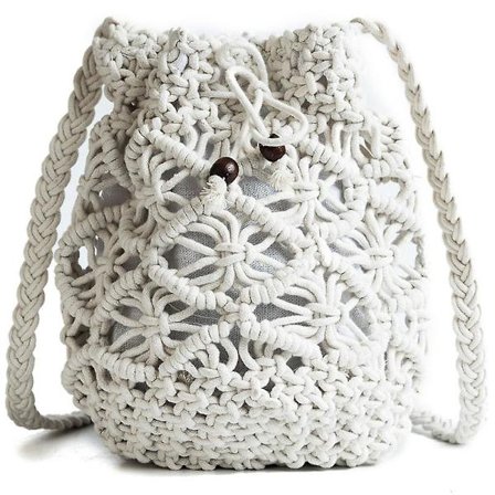 Flettet taske Crossbody tasker Væv Rattan Sommer strand skuldertaske håndtasker