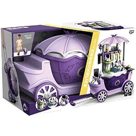 Tyttöjen lelut Lasten leikkimökki Lelut Simulaatio Kurpitsavaunu Jälkiruokakauppa Lahjapakkaus