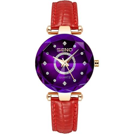 Klokker for kvinner Analogt kvartsur med rustfritt stålreim Vanntette dameklokker Mote Rhinestone armbåndsur for damer jenter lilla a Purple a