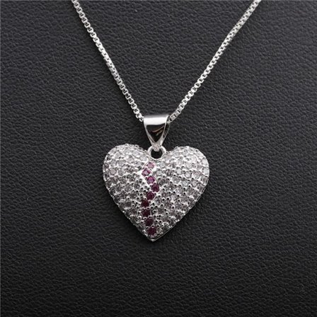 Knust hjerteformet vedhæng halskæde til kvinder og piger