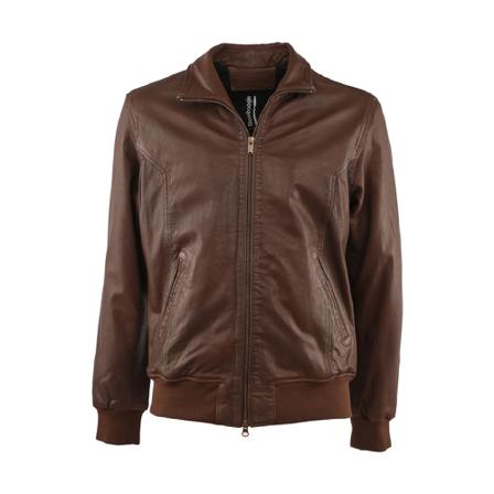 BomBoogie Leather Jakke Brun, Herre