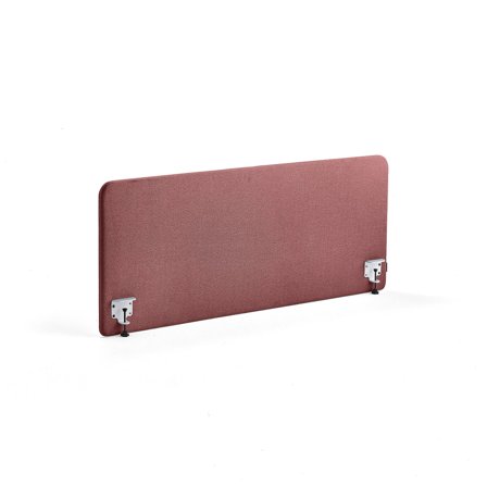 Tischteiler ZONE, inkl. weiße Beschläge, 1600 x 650 x 36 mm, Stoff Rivet, Pflaume