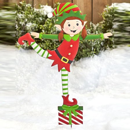 The Xmas Collection Christmas Elf Garden Pile Christmas Insert Outdoor Decoration