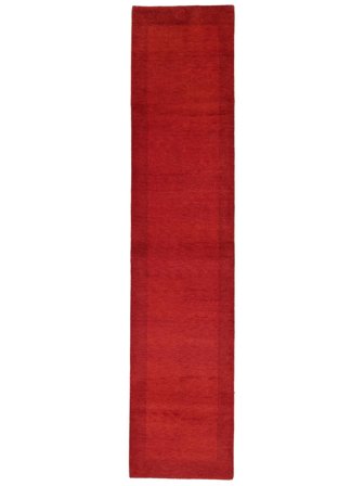 Tapis Gabbeh Indo Fine 87X399 De Couloir Rouge Foncé/Vert Clair (Laine, Inde)