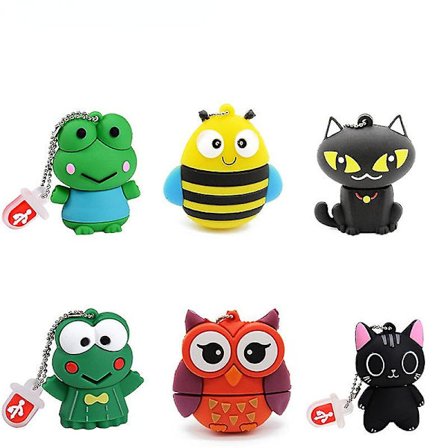 Söt Djur Tecknad Usb 2.0 Flash Drive 64gb Pingvin U Disk 16gb Pennor 8gb Pendrive 32g Gåvor Nyckelring Minne Stick