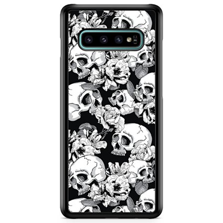 Bjornberry Skal Samsung Galaxy S10 Plus - Dödskallar & Rosor