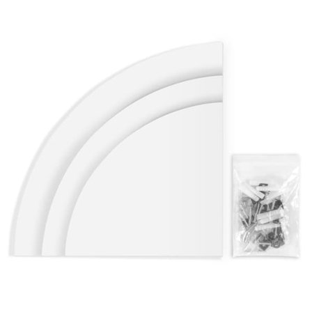 3 stk. flydende hjørnehylde vægmonteret opbevaringsstativ bogreoler boligindretning kontorindretning