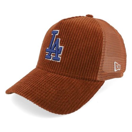 New Era - MLB Brun trucker Keps - Los Angeles Dodgers MLB Corduroy Brown Trucker @ Hatstore