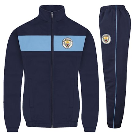 Manchester City Gutter Tracksuit Jakke & Bukse Sett Barn OFFISIELL Fotballgave