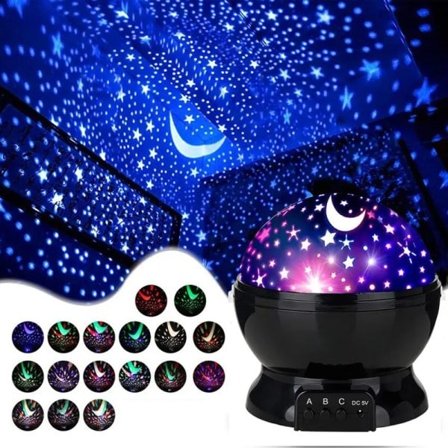 Tähti projektori yö valo pyörivä taivas kuu lamppu galaksi lamput