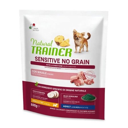 Natural Trainer Sensitive No Grain Small & Toy Adult Con Maiale