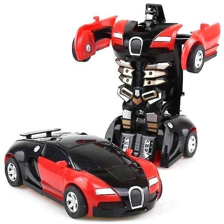 Kids Transformable Toy Car, Inertial Drive Toy Car, Children's Hand-on Intelligence Toy Robot Sports Car
