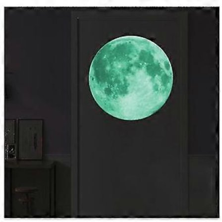 30cm Självlysande Måne 3D Väggdekor för Barnrum