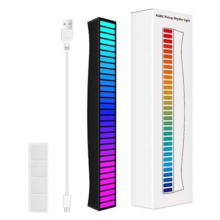 Lydreaktiv LED-lysbjelke RGB Fargerik App-kontroll Lyd Musikk Rytme Dynamisk Striplys For Bil Spill PC TV Rom