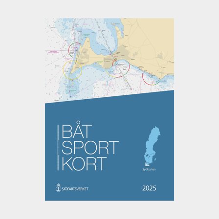 Carta náutica desportiva Sjöfartsverket Costa Sul, Kullen - Simrishamn (Edição 2025)