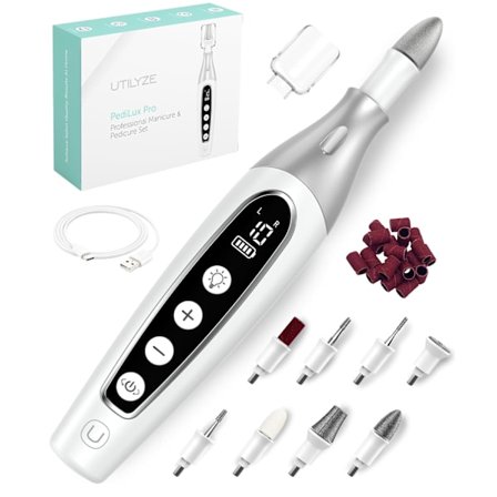2025 Seneste Model PediLux Pro Professionelt Manicure Pedicure Sæt, Trådløs Elektrisk Neglefil Sæt, Tyk Tåneglsliber, Tånegl D
