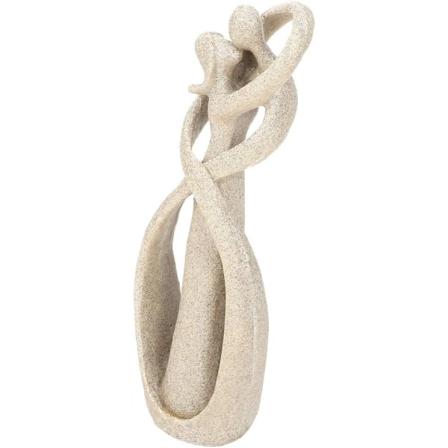 1 hiekkakivinen patsas, käsintehty hiekkakivinen paripatsas suutelee