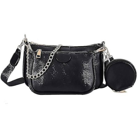 Olkalaukku, Monikäyttöinen Kultainen Vetoketjullinen Käsilaukku Kolikkopurssilla, Mukana 3 Kokoa