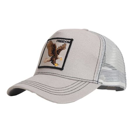 Black Panther Mesh Keps Baseball Keps Trucker Keps-Eagle-Grå