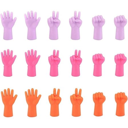 18 stk strikkepinnebeskyttere i gummi for strikkepinner