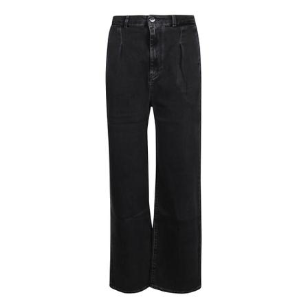 Loulou Studio, Wide Trousers Zwart, Dames, Maat:W27