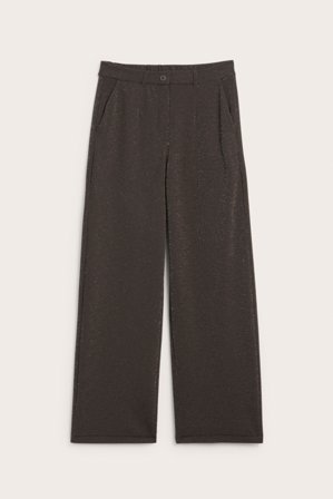 Kappahl | Glittriga kostymbyxor Mörkbrun 44 | Mörkbrun