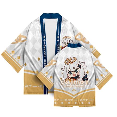 Mub- 26 Styles Genshin Impact Xiao Zhong Li Qiqi Cosplay 3D Printing Haori Anime Kimono Kappe Anime Tegneserie Tøj 1 S