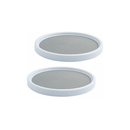 Plast dreieskive for krydder, 2 stk krydder dreieskive rund oppbevaring, krydderhylle dreibar skuff, kjøkkenskap dreieskive for kjøleskap, skap